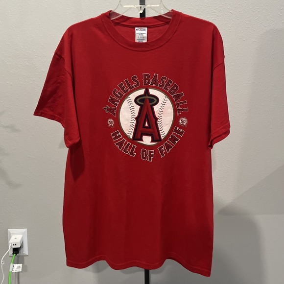 Jerzees Angels Baseball Hall Of Fame Red‎ T-Shirt Size XL 0012 - Picture 1 of 5